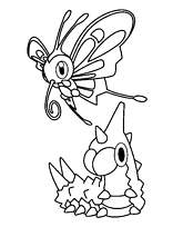 coloriage pokemon papinox et chenipote